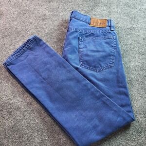Polo Ralph Lauren 625  Varick‎ Slim Denim Jeans Mens 33x32 Blue Cotton Vintage